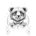 teddy with the name rio inside tattoo design idea