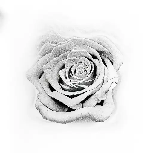 clouds rose  tattoo design idea
