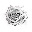 clouds rose  tattoo design idea