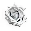 clouds rose  tattoo design idea