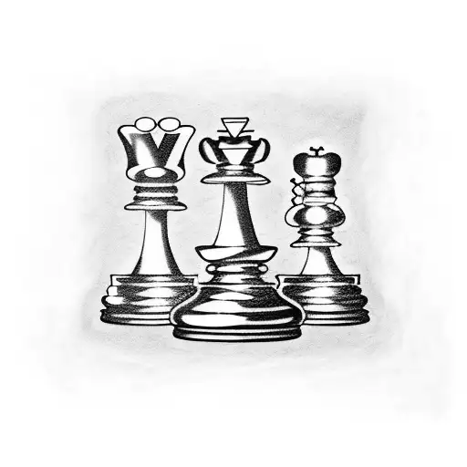 An intense game of chess with punk rock elements tattoo design idea