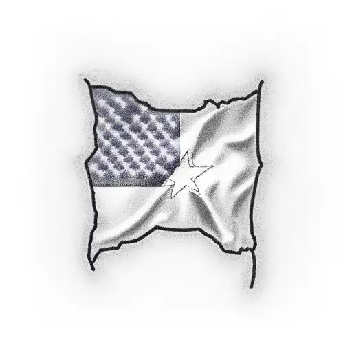 Texas flag and m4 tattoo design idea