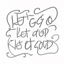 let go and let god tattoo design idea