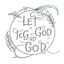 let go and let god tattoo design idea