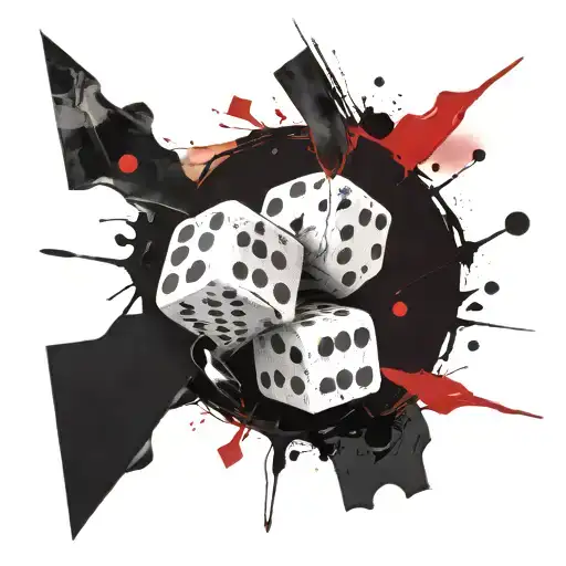 3 dice 6,3,1  tattoo design idea