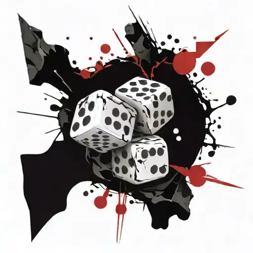 3 dice 6,3,1  tattoo design idea