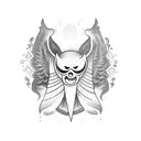 cute ghost tattoo design idea