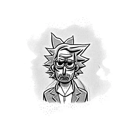 Middle East travel Rick and morty gardener tattoo design idea