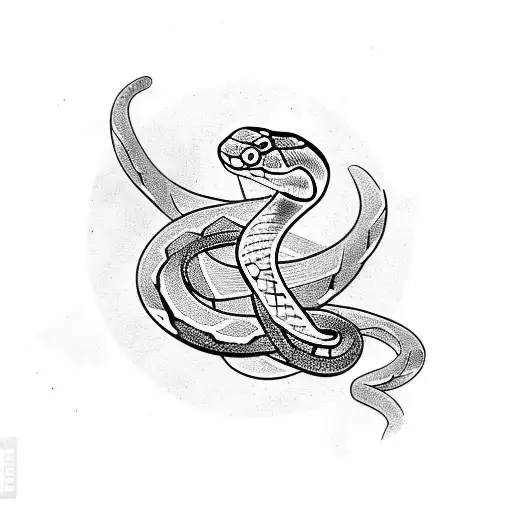 Snake, non sharp,  tattoo design idea