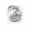 Snake, non sharp,  tattoo design idea