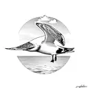 Seagull Looks Like a thumbs up tattoo design idea