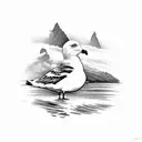 Seagull Looks Like a thumbs up tattoo design idea