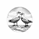 Seagull Looks Like a thumbs up tattoo design idea