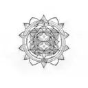 family cross with sacred geometry  tattoo design idea