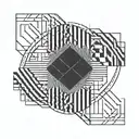 scale with bars tattoo design idea