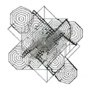 scale with bars tattoo design idea