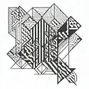 scale with bars tattoo design idea