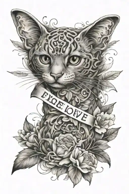 choose love over fear tattoo design idea