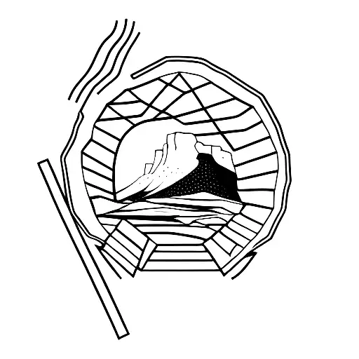 South Africa Table Mountain tattoo design idea
