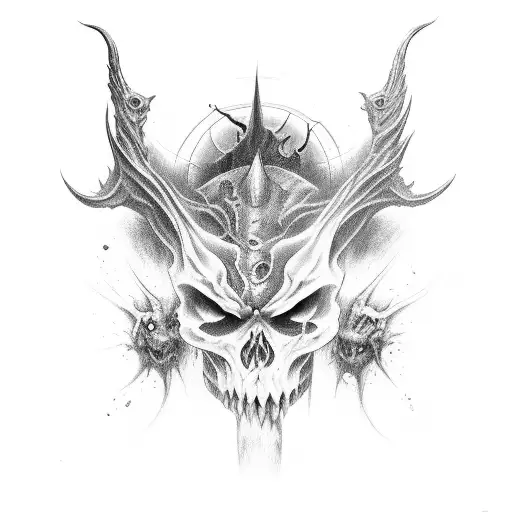 demonic tattoo design idea