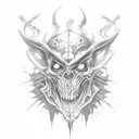 demonic tattoo design idea