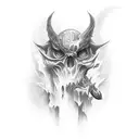 demonic tattoo design idea
