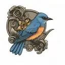 bluebird tattoo design idea