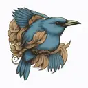 bluebird tattoo design idea