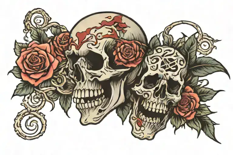 dead inside tattoo design idea
