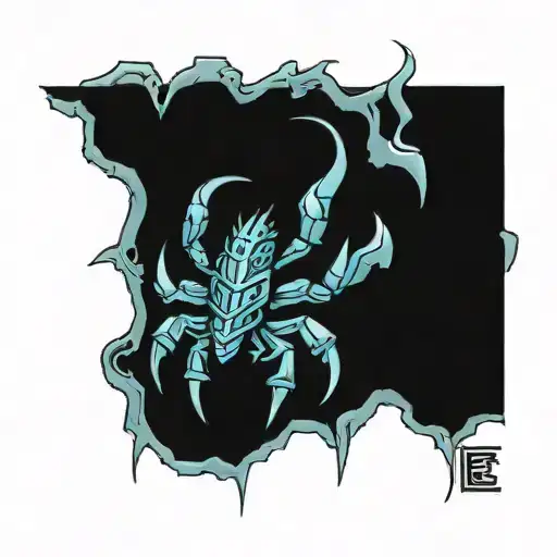 Ice Spiked Scorpion tattoo design idea