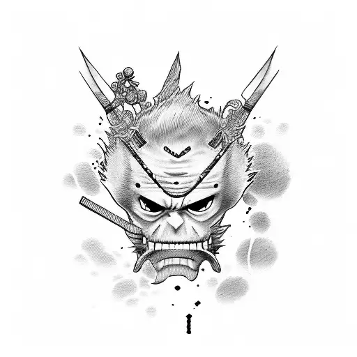 Roronoa zoro tattoo design idea