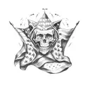 betsy ross flag tattoo design idea