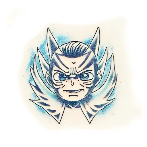 baby beel from beelzebub anime tattoo design idea