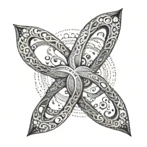 a Cover up for an infinity symbol tattoo this tatoo should represent strength and overcoming adversity  tattoo design idea