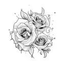 flores e ramos tattoo design idea