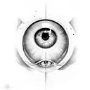 Geass eye with a gavel instead of the iris tattoo design idea