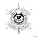 Geass eye with a gavel instead of the iris tattoo design idea
