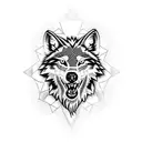 Cherokee wolf tattoo design idea
