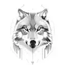 Cherokee wolf tattoo design idea