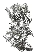 Thor vs Superman  tattoo design idea