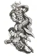 Thor vs Superman  tattoo design idea
