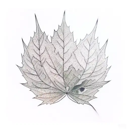 Leaf tattoo design idea