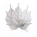 Leaf tattoo design idea