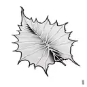 Leaf tattoo design idea