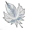 Leaf tattoo design idea