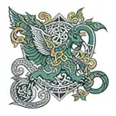75% Anglo-Saxon 30% Irish tattoo design idea