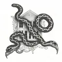 the word shed with snake skin coming off of it  tattoo design idea