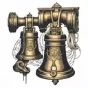 liberty bell, independence hall, Washington crossing Delaware  tattoo design idea