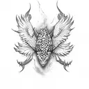 leopard gecko with wings tattoo design idea