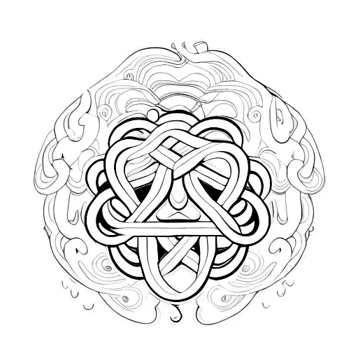 infinity symbol with 2 dog paws connected and a heart  tattoo design idea